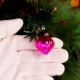25 Pieces Pink Tiny Christmas Ornaments 